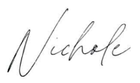 Nichole Lowe's signature